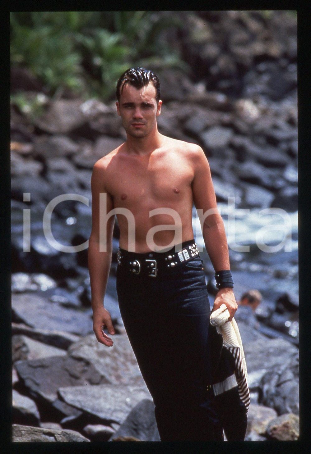 35mm vintage slide* 1985ca Axel BAUER ritratto del cantante (2)
