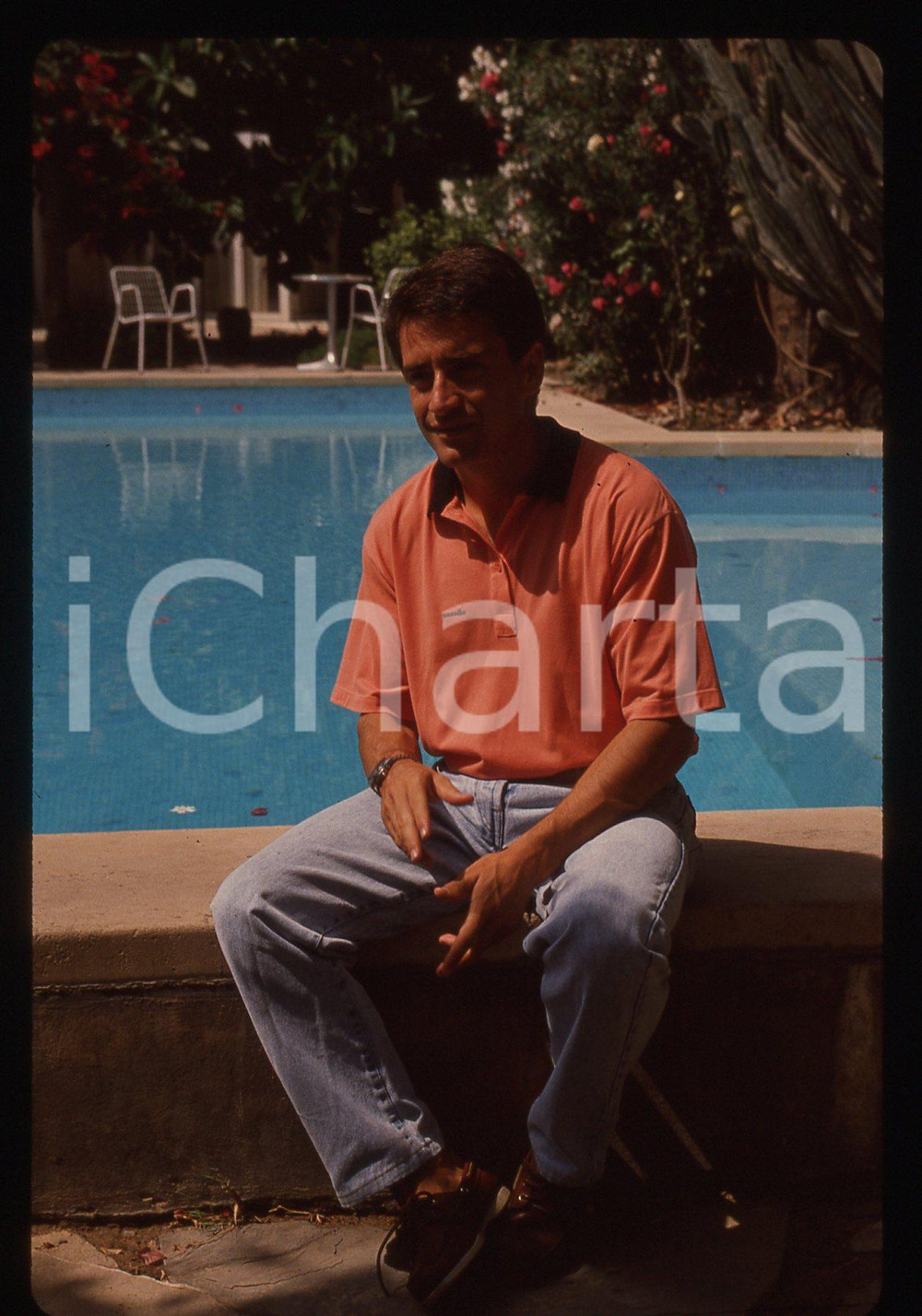 35mm vintage slide* 1990ca Sito PONS ritratto del pilota motociclistico (5)