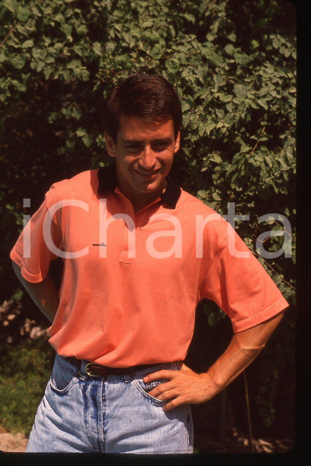 35mm vintage slide* 1990ca Sito PONS ritratto del pilota motociclistico (8)