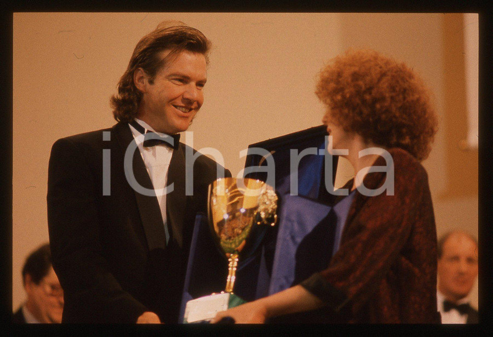 35mm vintage slide*1990 VENEZIA Festival Cinema Gloria MUNCHMEYER - Dennis QUAID