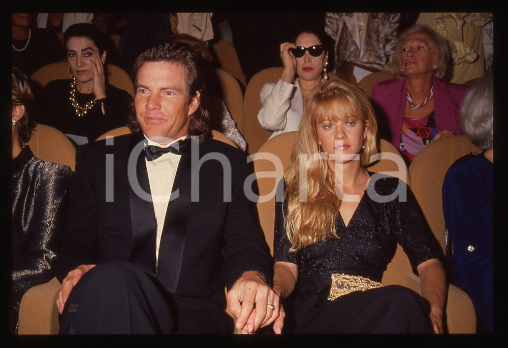35mm vintage slide* 1990 VENEZIA Festival del Cinema - Dennis QUAID e Meg RYAN *