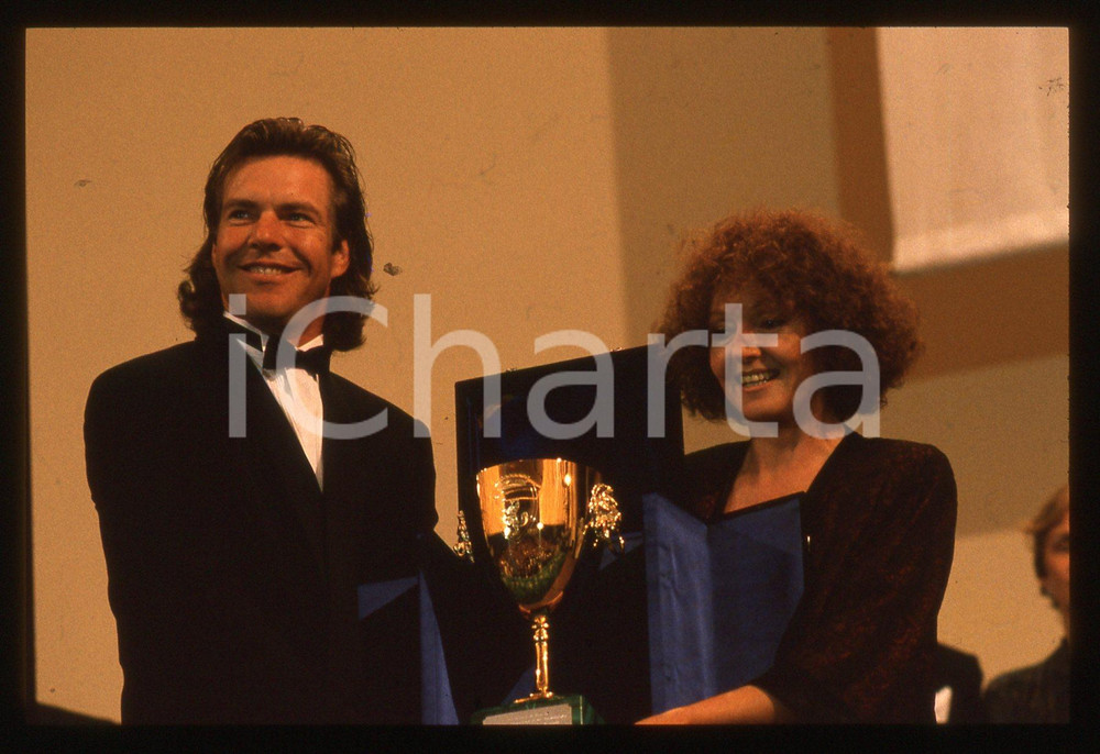 35mm vintage slide*1990 VENEZIA Festival Cinema Gloria MUNCHMEYER Dennis QUAID *
