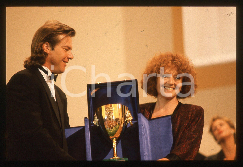 35mm vintage slide*1990 VENEZIA Festival Cinema Gloria MUNCHMEYER Dennis QUAID*