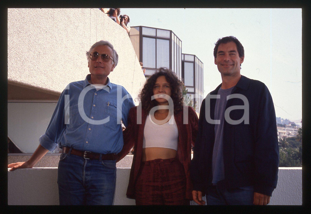 35mm vintage slide* 1990 CANNES Valeria GOLINO Timothy DALTON e Axel CORTI *