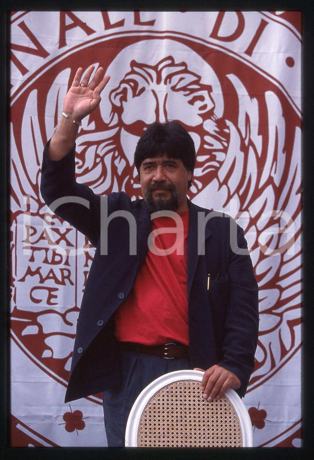 35mm vintage slide* 1998 VENEZIA Festival del Cinema Luis SEPULVEDA ritratto 