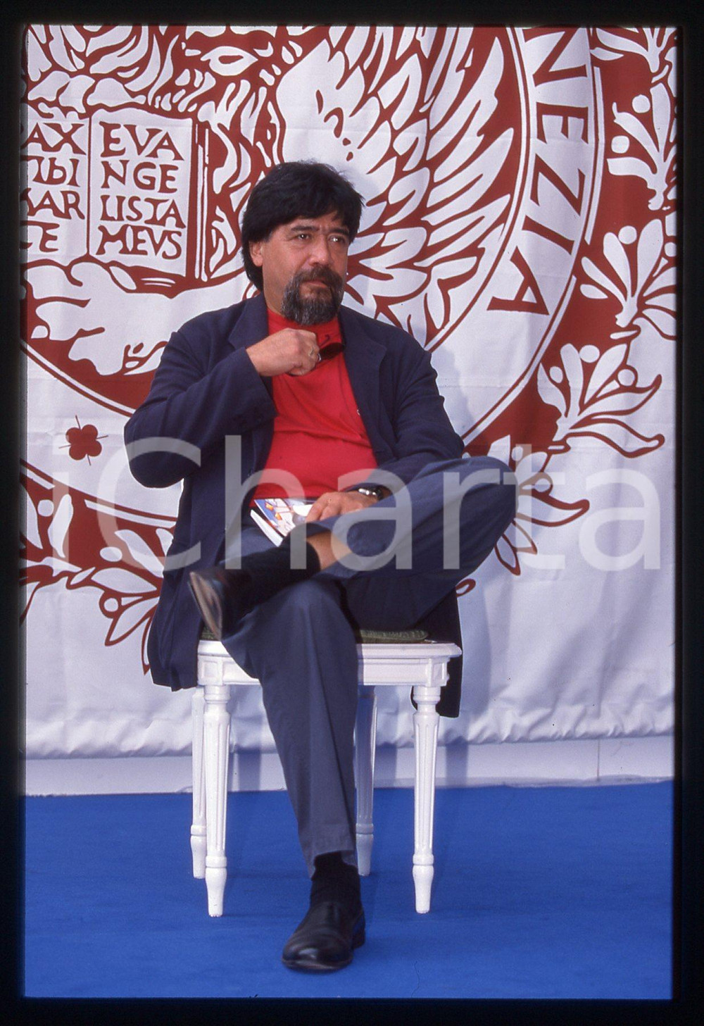 35mm vintage slide* 1998 VENEZIA Festival Cinema Luis SEPULVEDA ritratto (13)