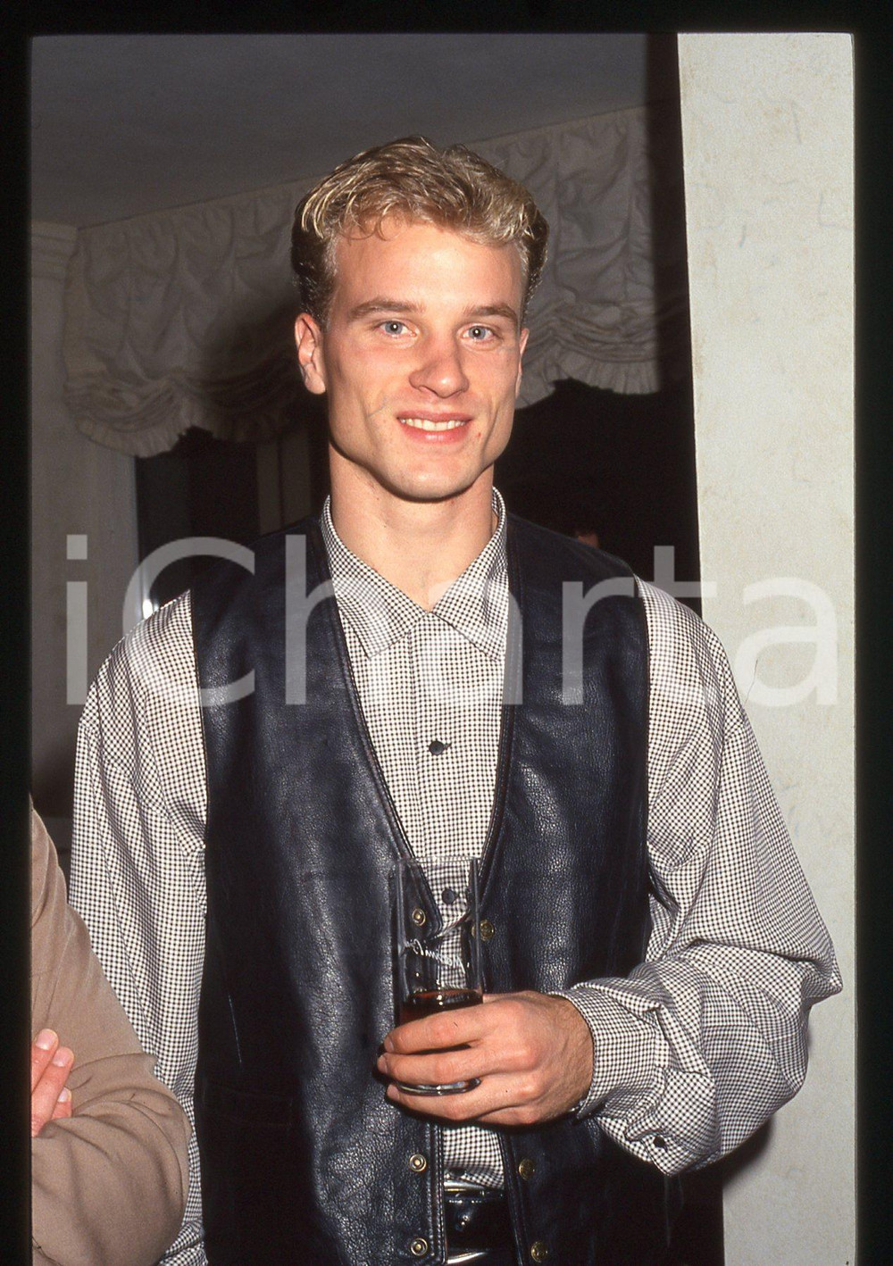 35mm vintage slide* 1990ca CALCIO Dennis BERGKAMP ritratto del giocatore (3)
