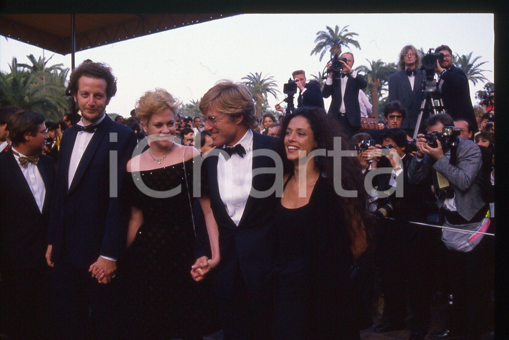 Fotografia d epoca originale 35mm vintage slide1988 Festival di CANNES Robert REDFORD e Melanie GRIFFITH 1