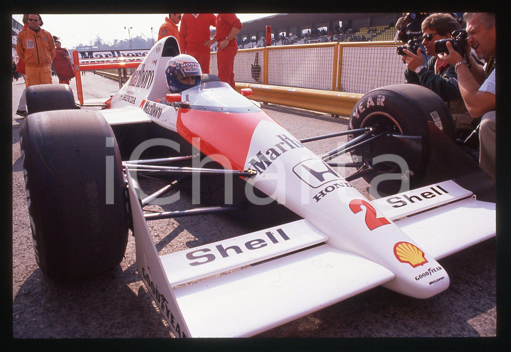 35mm vintage slide* 1989 FORMULA 1 - Alain PROST su MCLAREN MP 4/5 (3)