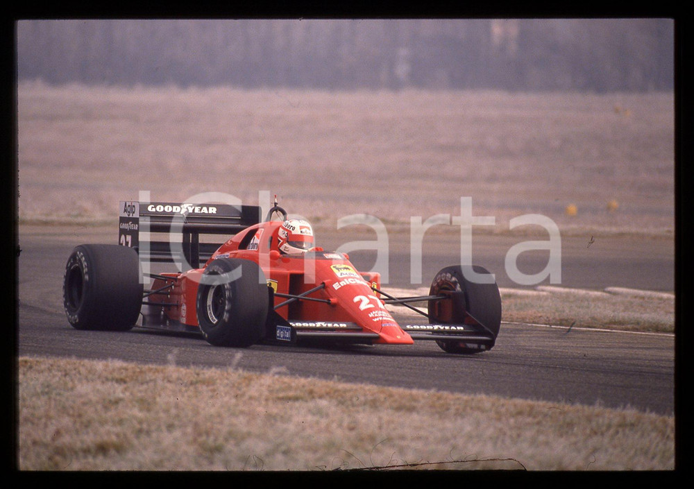 35mm vintage slide* 1989 FIORANO MODENESE Nigel MANSELL prova FERRARI 640 F1 