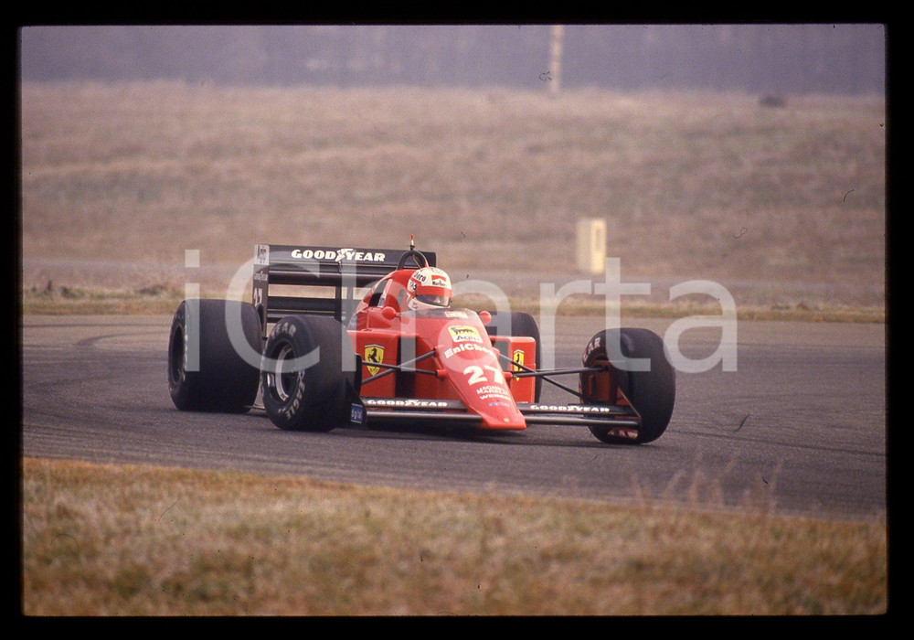 35mm vintage slide* 1989 FIORANO MODENESE Nigel MANSELL prova FERRARI 640 F1 (3)