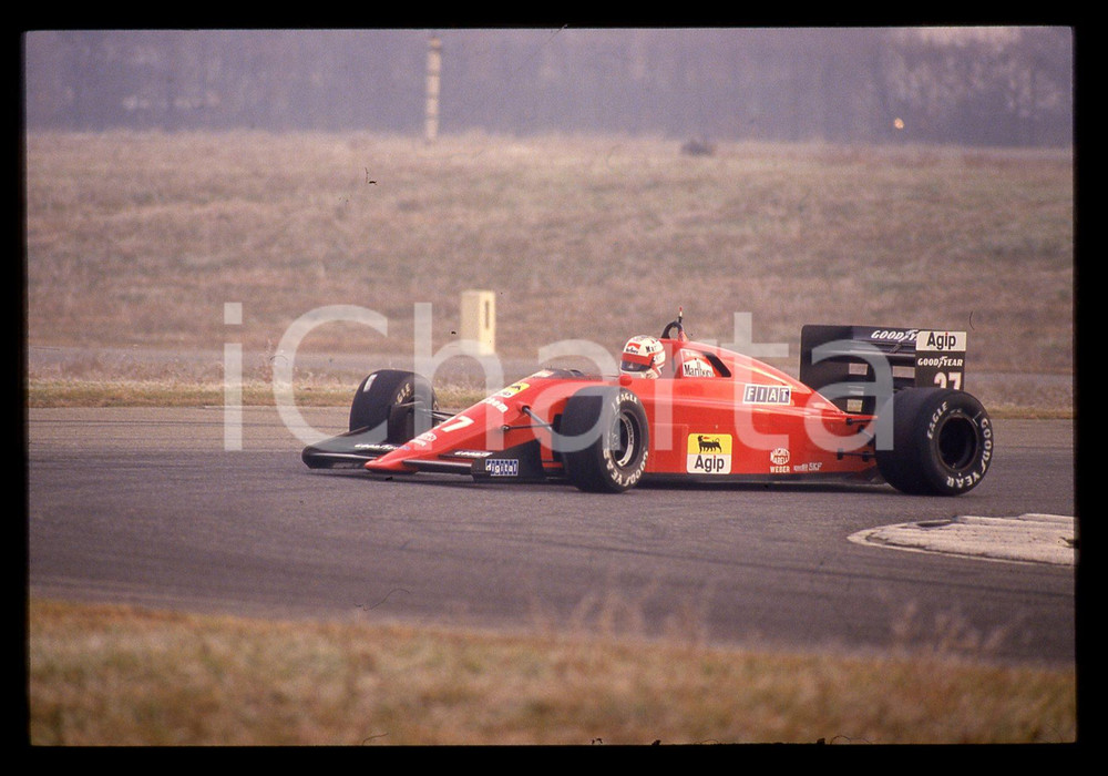 35mm vintage slide* 1989 FIORANO MODENESE Nigel MANSELL prova FERRARI 640 F1 (4)