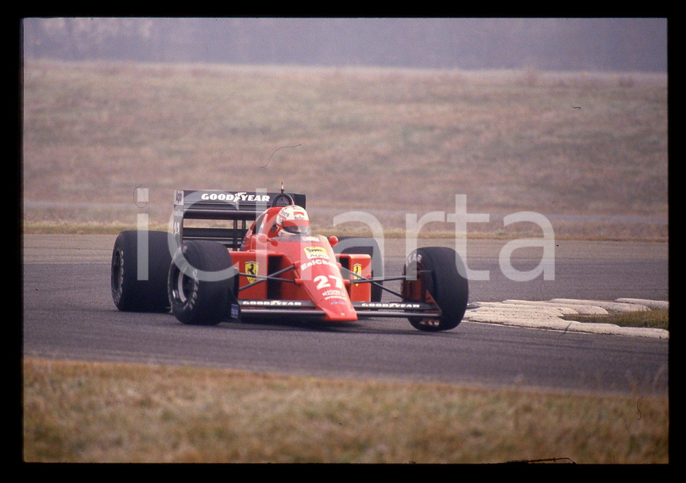 35mm vintage slide* 1989 FIORANO MODENESE Nigel MANSELL prova FERRARI 640 F1 (6)