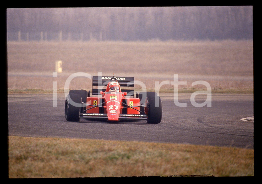 35mm vintage slide* 1989 FIORANO MODENESE Nigel MANSELL prova FERRARI 640 F1 (7)
