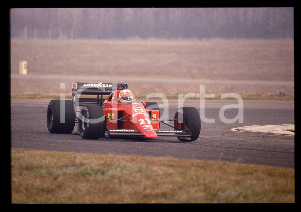 35mm vintage slide* 1989 FIORANO MODENESE Nigel MANSELL prova FERRARI 640 F1 (8)