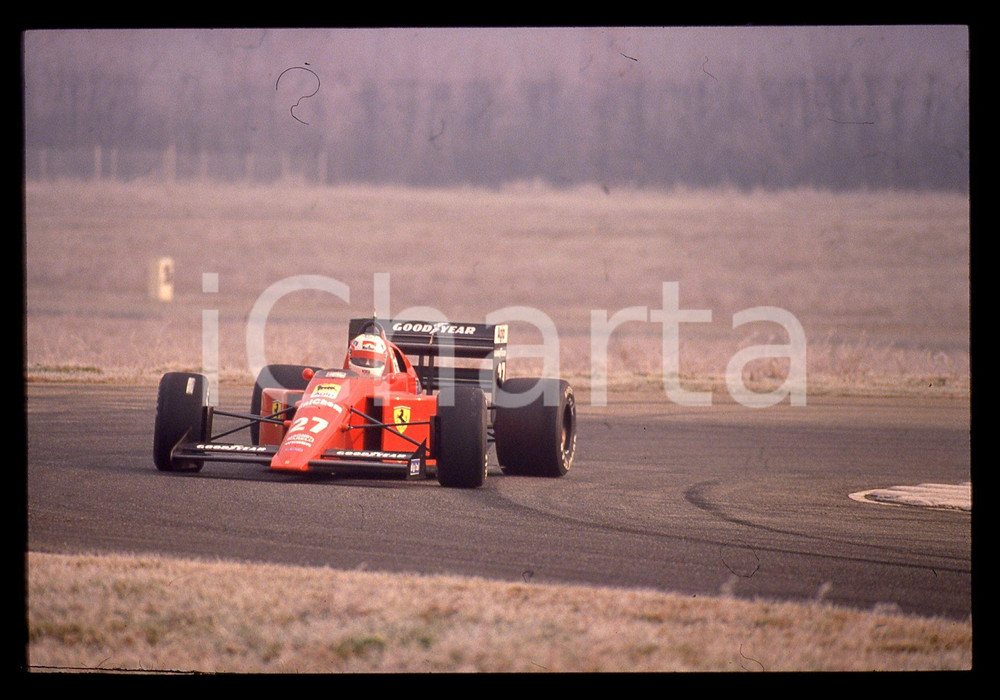 35mm vintage slide* 1989 FIORANO MODENESE Nigel MANSELL prova FERRARI 640 F1 (9)