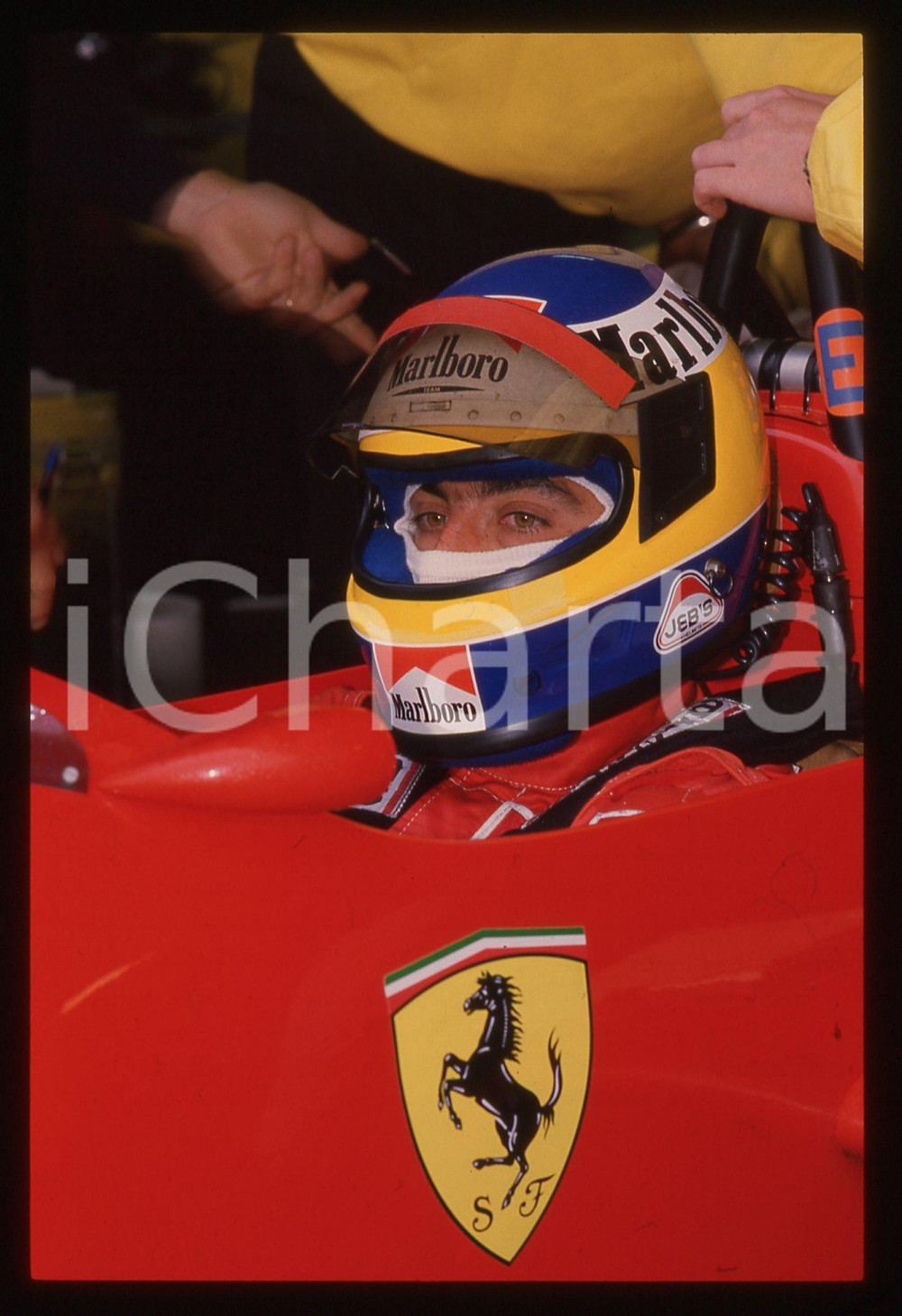 35mm vintage slide* 1988 IMOLA Michele ALBORETO sulla FERRARI F1-87/88C (5)