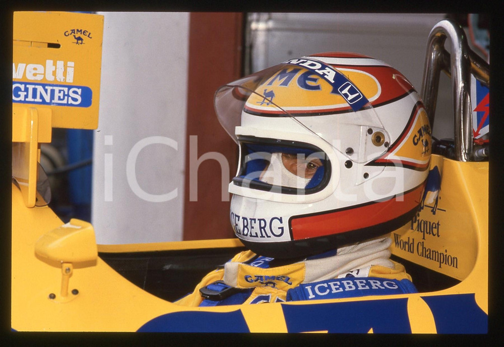 35mm vintage slide* 1988 FORMULA 1 - Nelson PIQUET a bordo della LOTUS 100T (3)
