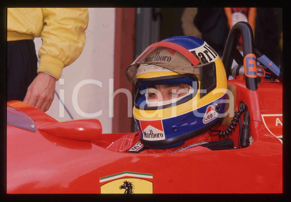 35mm vintage slide* 1988 IMOLA Michele ALBORETO sulla FERRARI F1-87/88C (23)