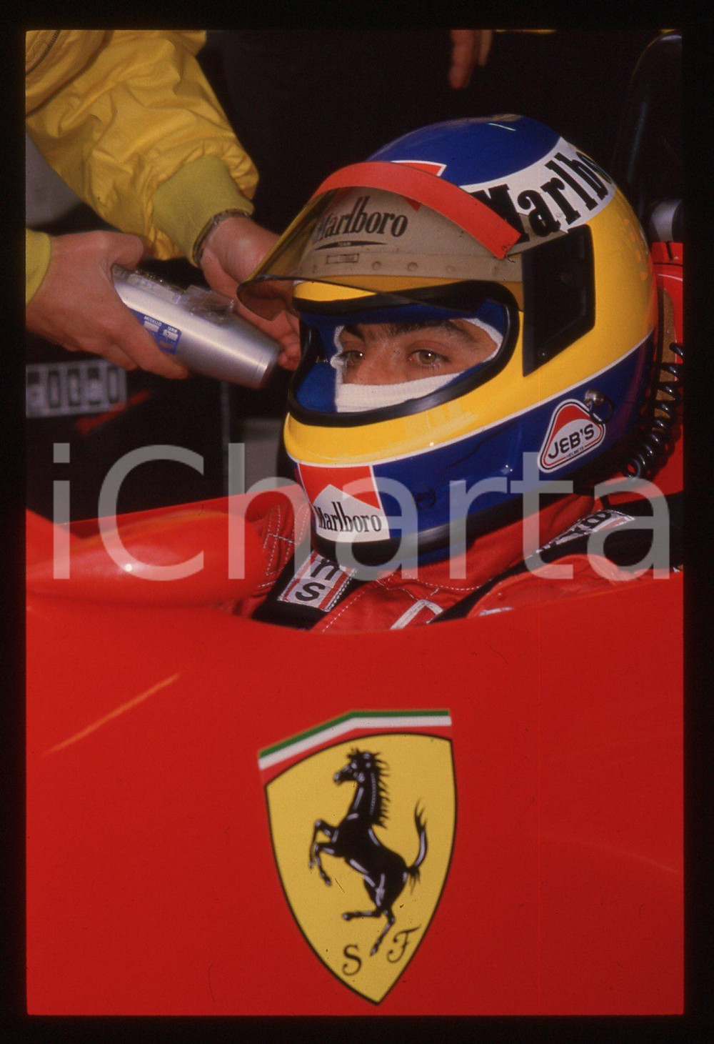 35mm vintage slide* 1988 IMOLA Michele ALBORETO sulla FERRARI F1-87/88C (24)