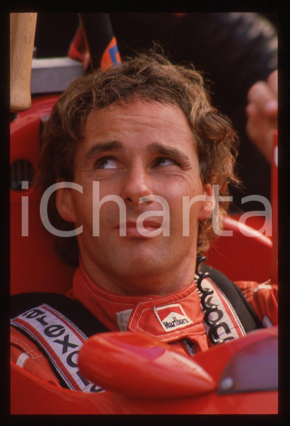 35mm vintage slide* 1988 MONZA - Gerhard BERGER ritratto del pilota FERRARI (3)