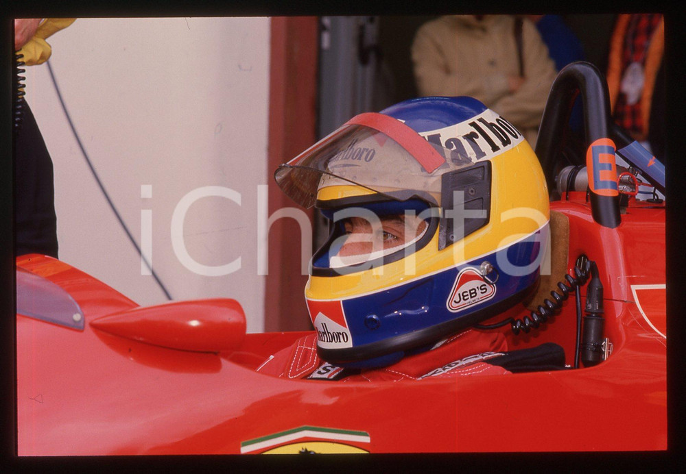 35mm vintage slide* 1988 IMOLA Michele ALBORETO sulla FERRARI F1-87/88C (25)