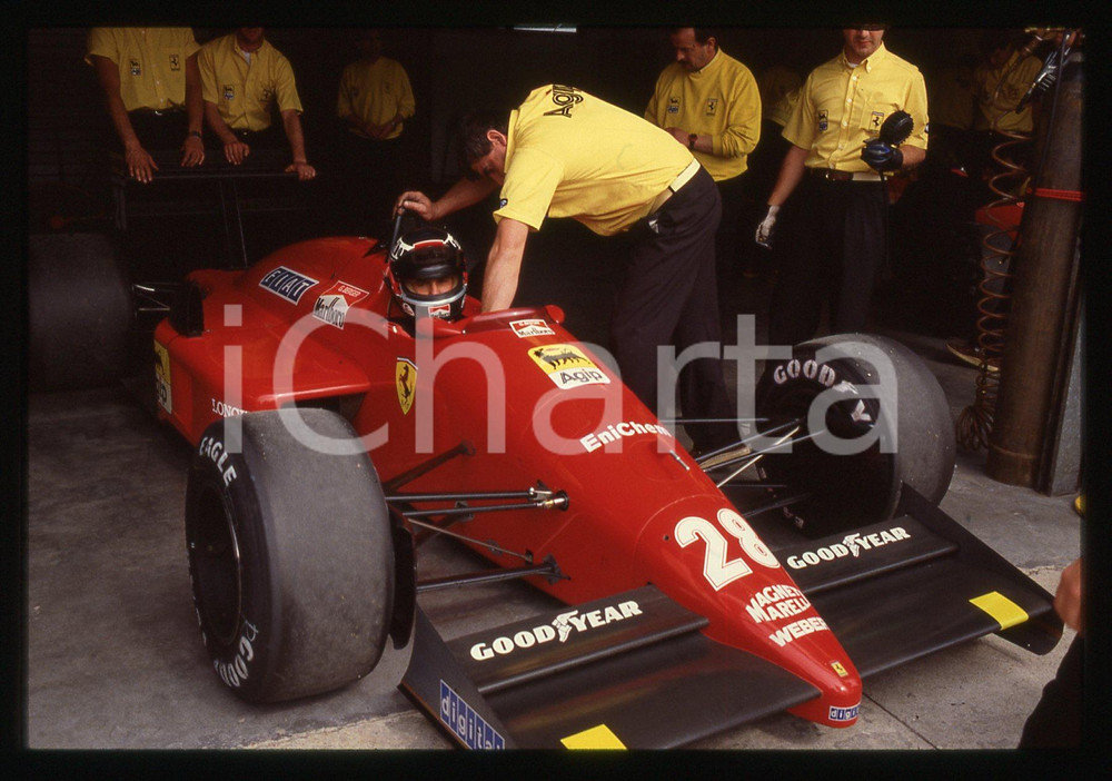 35mm vintage slide* 1988 MONZA Gerhard BERGER a bordo della FERRARI F1-87/88 (7)