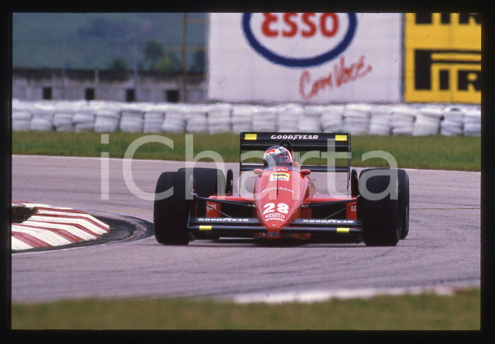 35mm vintage slide* 1988 MONZA - Gerhard BERGER in pista sulla FERRARI F1-87/88