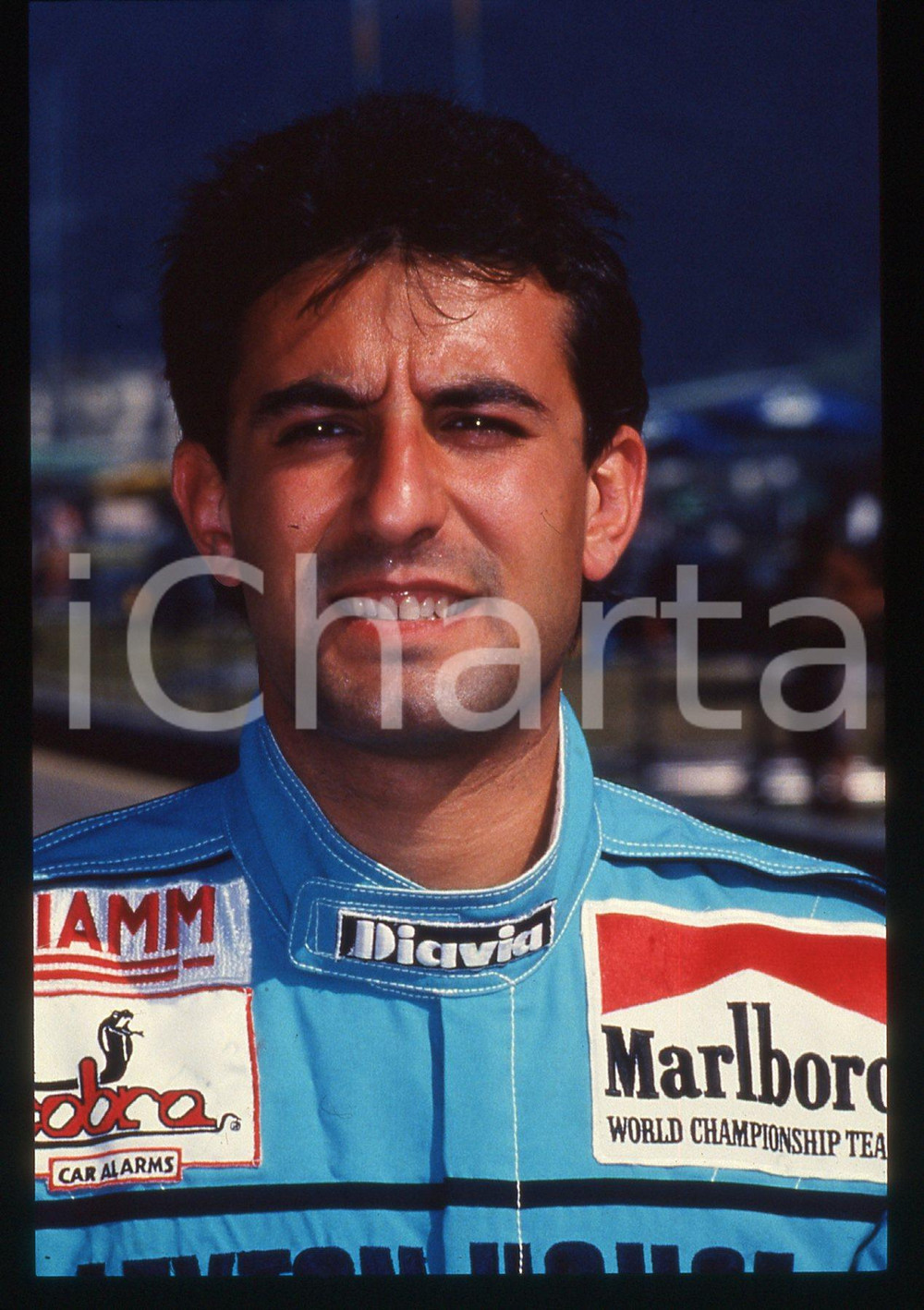 35mm vintage slide* 1988 FORMULA 1 - Ivan CAPELLI ritratto del pilota MARCH