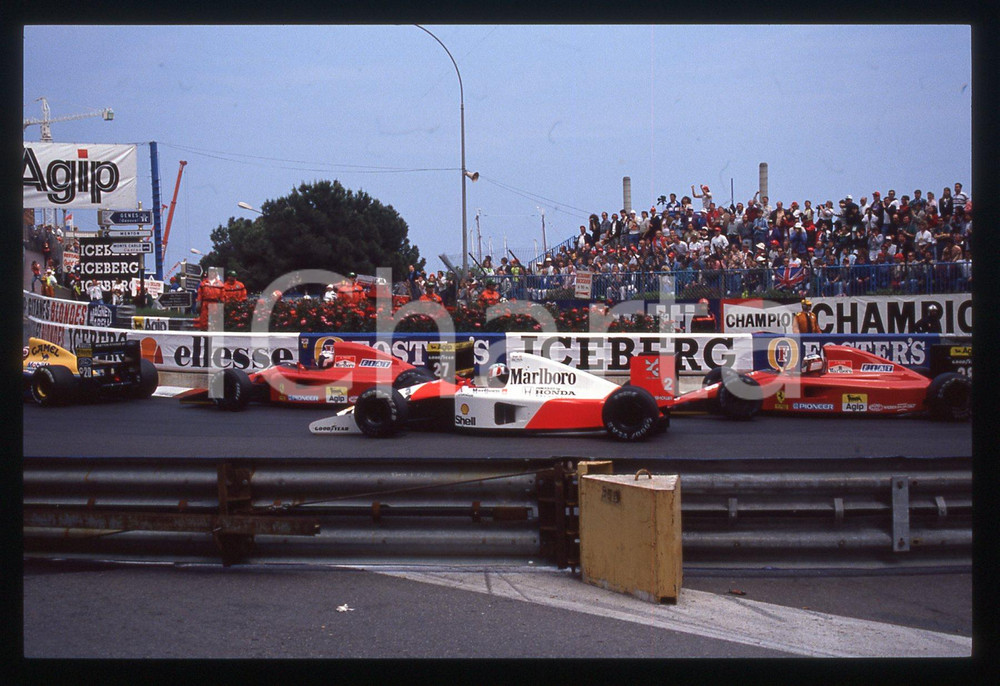 35mm vintage slide*1992 Montecarlo F1 FERRARI e MCLAREN a Gran Premio MONACO