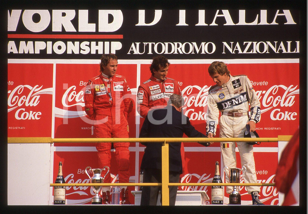 35mm vintage slide* 1989 Monza GP F1 Alain PROST  Thierry BOUTSEN Gerhard BERGER
