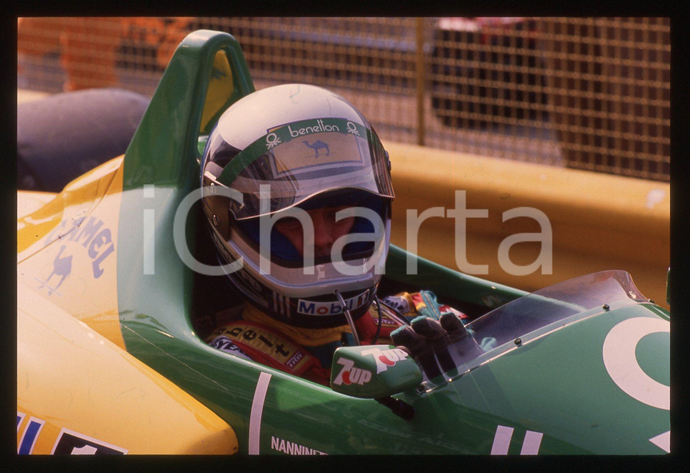 35mm vintage slide* 1988 FORMULA 1 - Alessandro NANNINI su BENETTON B188