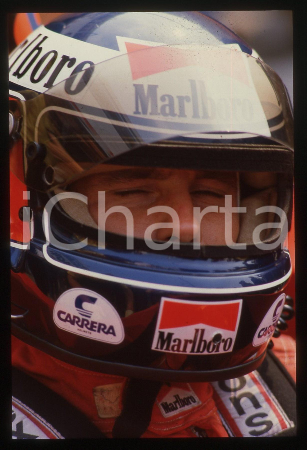 35mm vintage slide* 1988 FORMULA 1 - Gerhard BERGER ritratto del pilota FERRARI