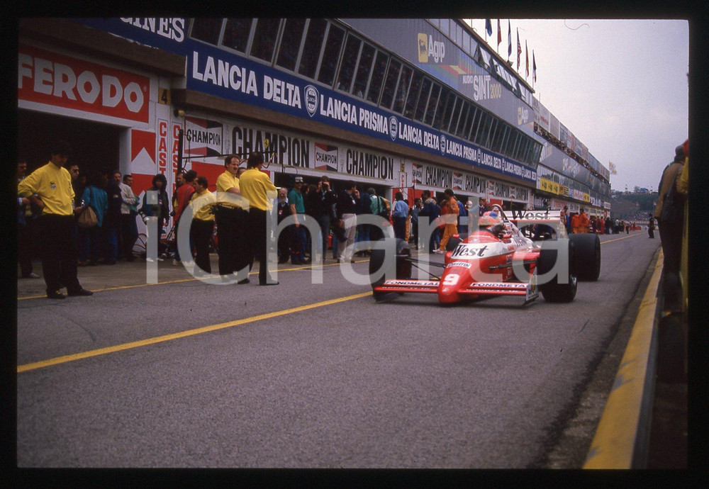 35mm vintage slide* 1988 IMOLA Gran Premio F1 Piercarlo GHINZANI su Zakspeed 881