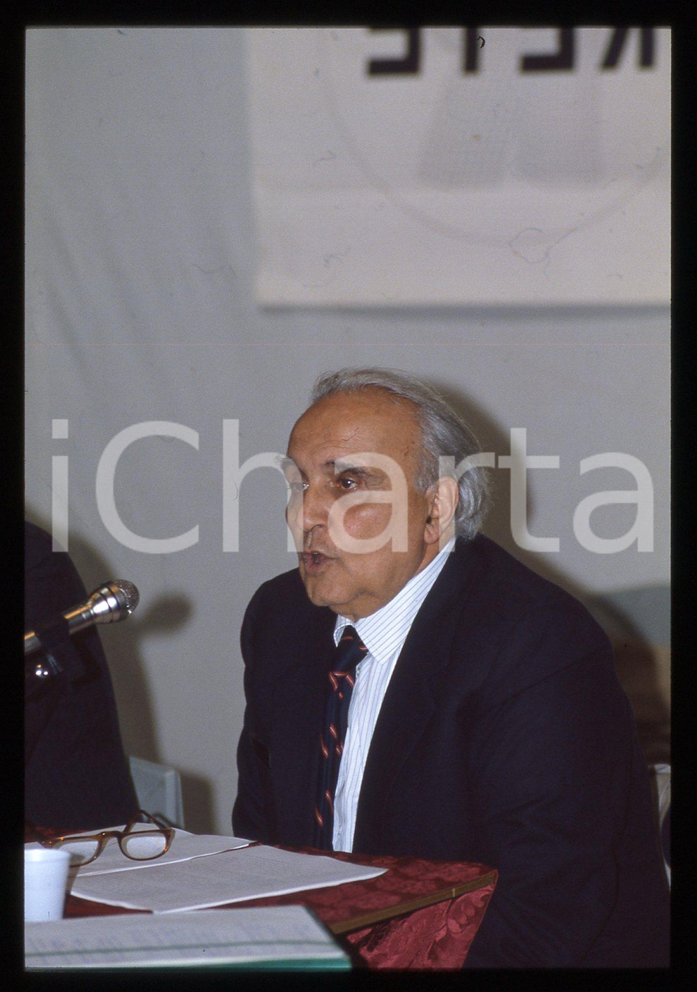 35mm vintage slide* 1991 FIRENZE Ugo VETERE all'assemblea costitutiva LA RETE
