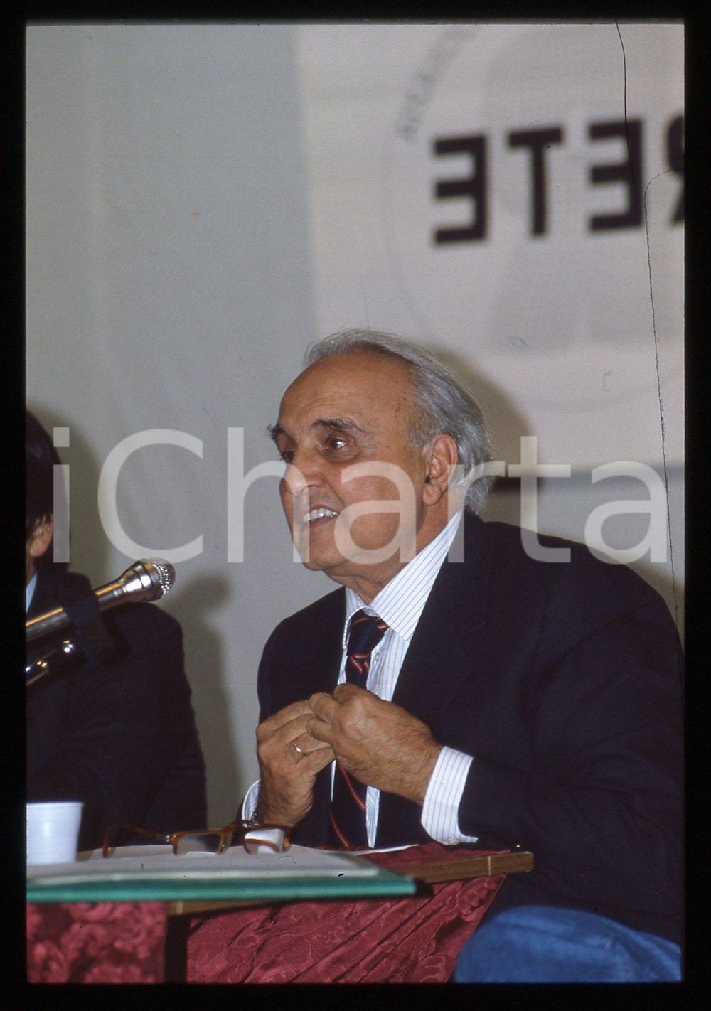 35mm vintage slide*1991 FIRENZE Ugo VETERE all'assemblea costitutiva LA RETE (4)