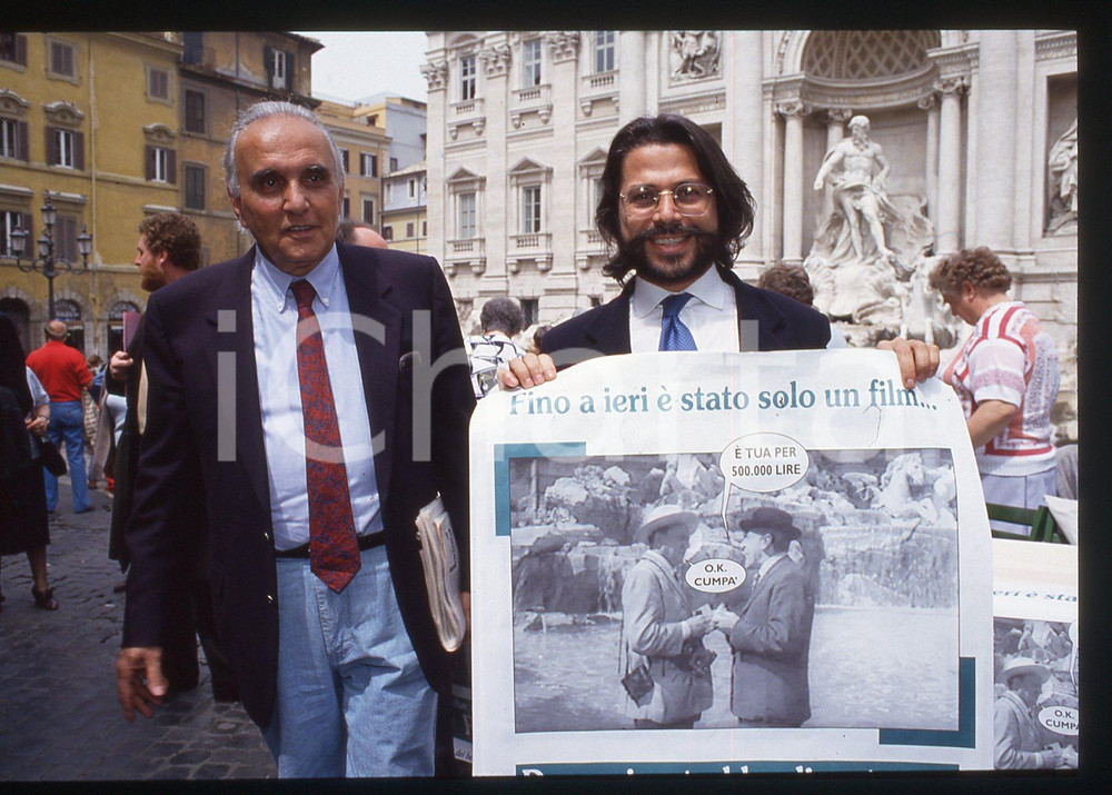 35mm vintage slide* 1995ca POLITICA ROMA Ugo VETERE e Athos DE LUCA 