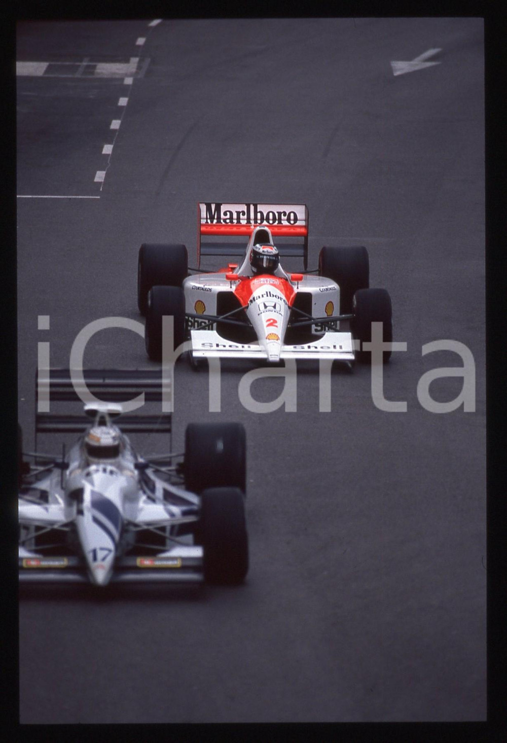 35mm vintage slide* 1989 FORMULA 1 - Alain PROST in pista su  MCLAREN MP 4/5