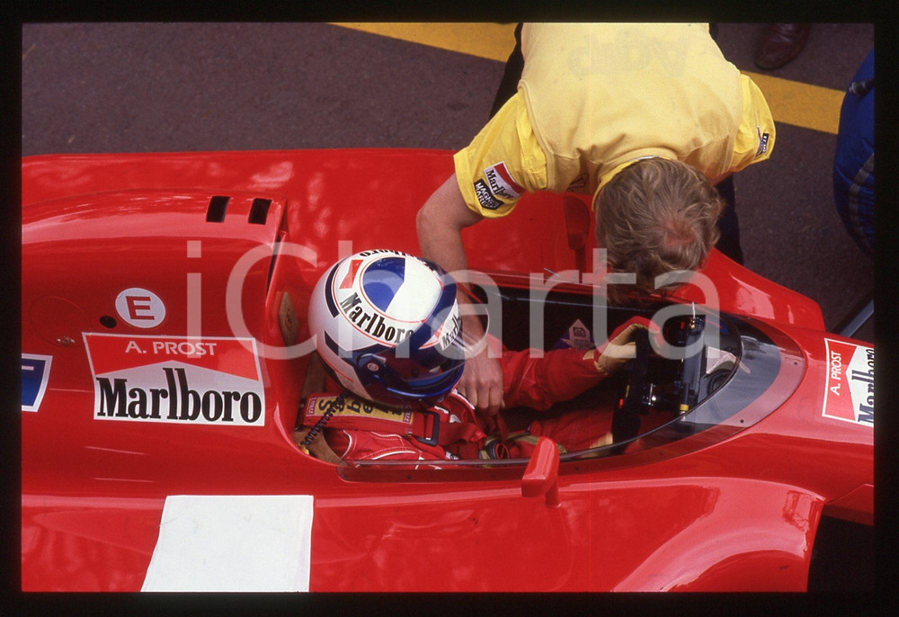 35mm vintage slide* 1991 MONTECARLO Gran Premio F1 - Alain PROST su FERRARI 642