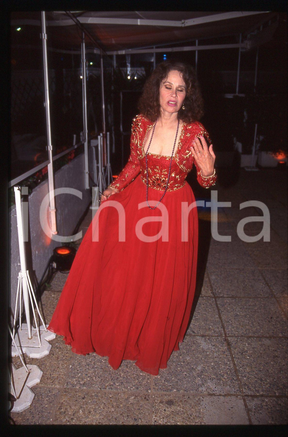35mm vintage slide* 1996 Hollywood - Karen BLACK ritratta agli Eyegore Awards