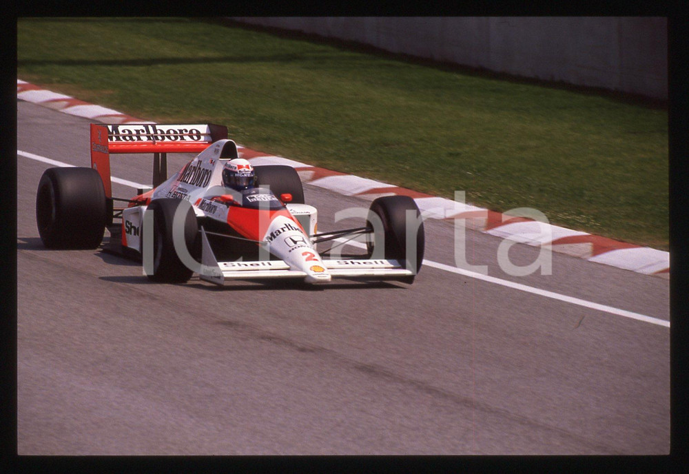Fotografia d'epoca originale 35mm vintage slide* 1989 FORMULA 1 - Alain PROST in pista su  MCLAREN MP 4/5 (2) 1