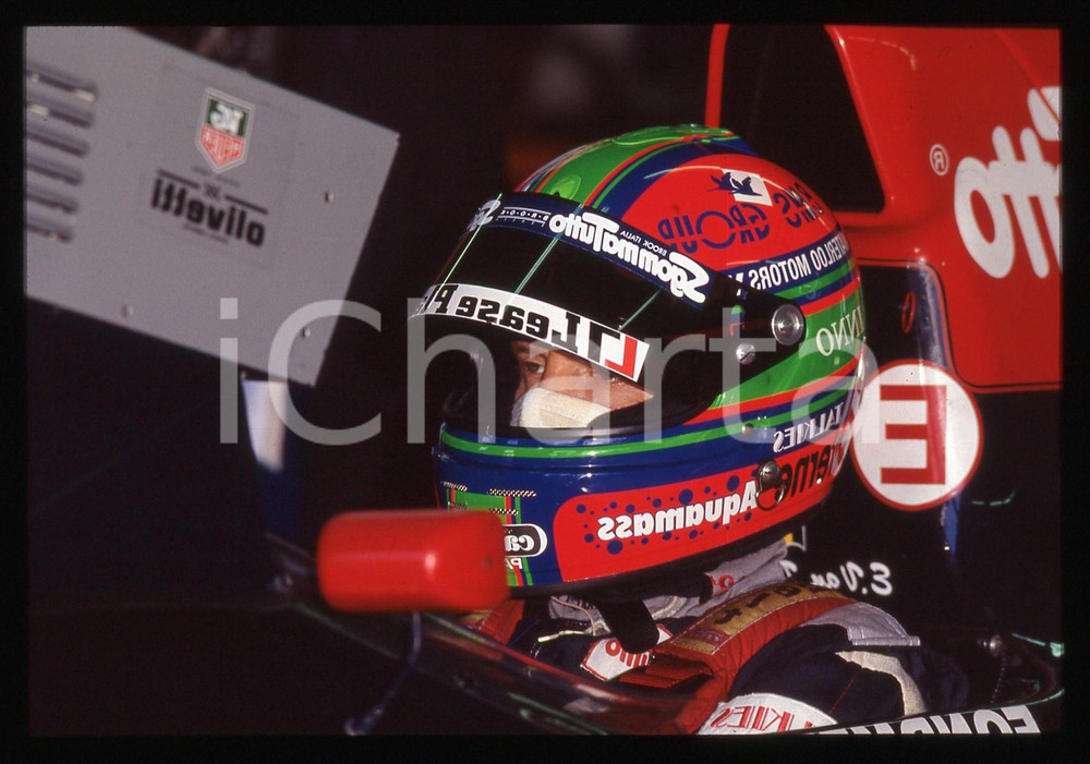 35mm vintage slide* 1992 FORMULA 1 - Eric VAN DE POELE su FONDMETAL GR01