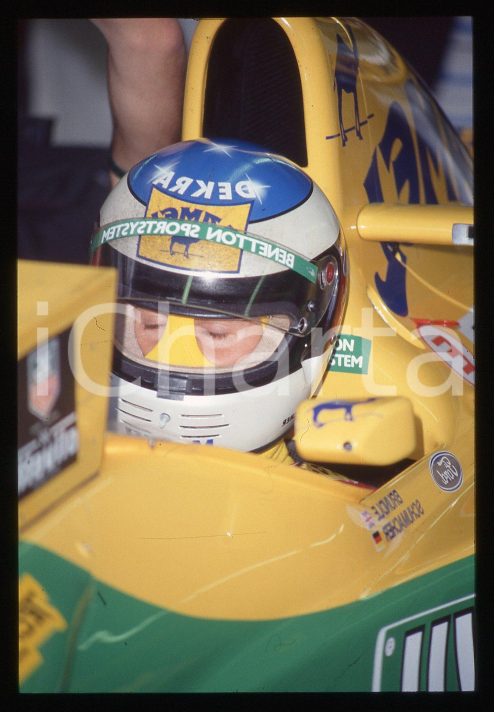 Fotografia d epoca originale 35mm vintage slide 1992 FORMULA 1  Michael SCHUMACHER su BENETTON B192 1