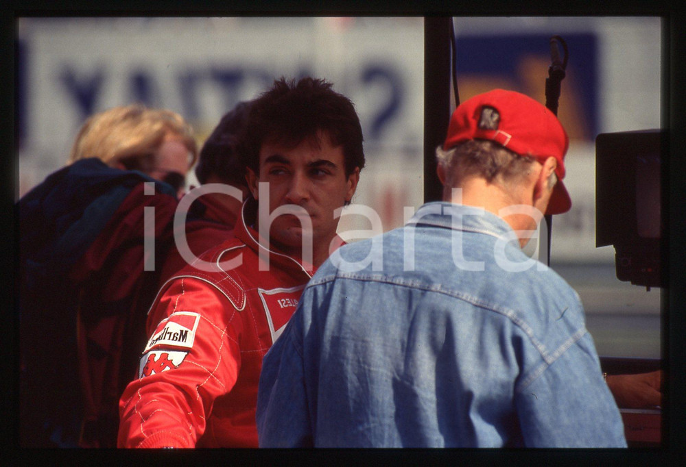 35mm vintage slide* 1992 FORMULA 1 - Jean ALESI ritratto del pilota FERRARI
