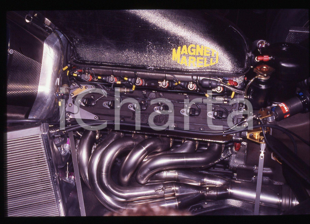 35mm vintage slide* 1991 FORMULA 1 -  Motore FERRARI montato su MINARDI M191