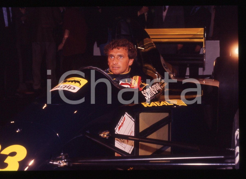 35mm vintage slide* 1991 FORMULA 1 Pierluigi MARTINI a bordo della MINARDI M191