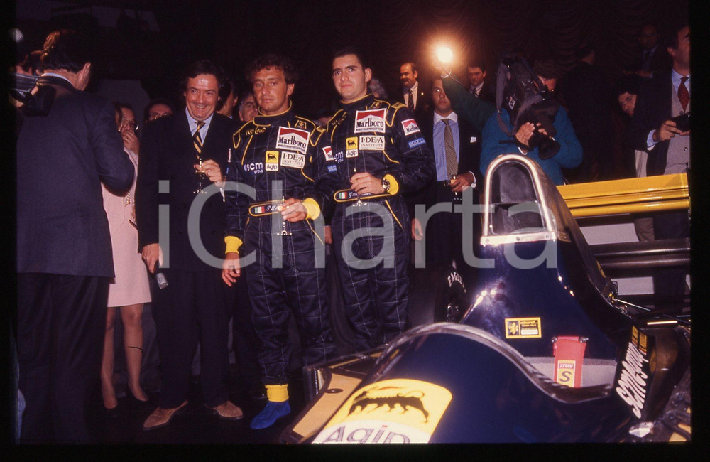 35mm vintage slide* 1991 F1 Pierluigi MARTINI Gianni MORBIDELLI con MINARDI M191