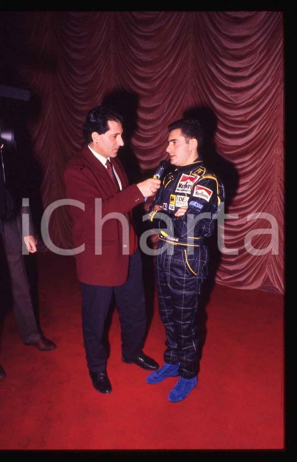 35mm vintage slide* 1991 F1 Gianni MORBIDELLI pilota scuderia MINARDI Team
