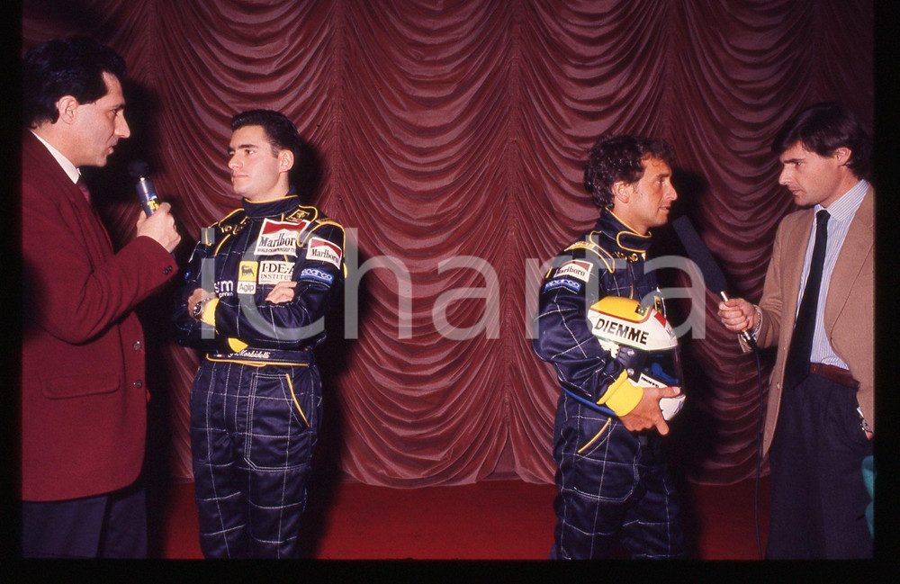 35mm vintage slide* 1991 F1 Gianni MORBIDELLI Pierluigi MARTINI piloti MINARDI