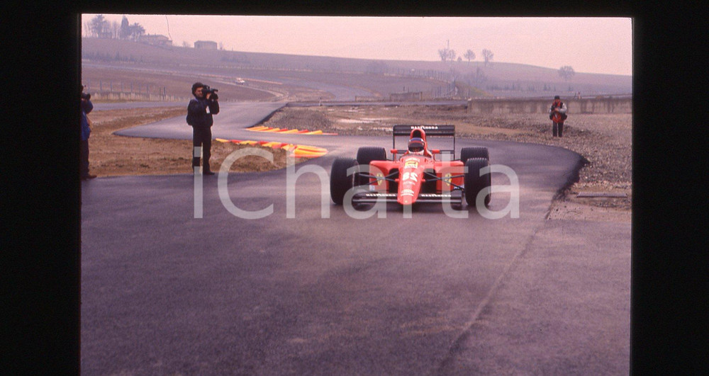 35mm vintage slide* 1991 FIORANO Modenese - F1 Jean ALESI su FERRARI 642 (2)